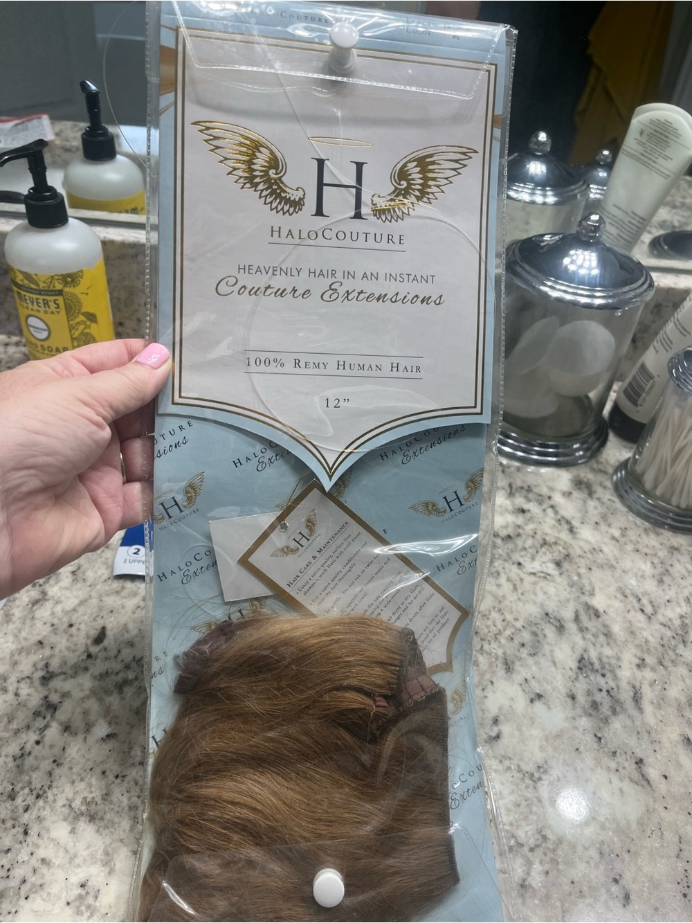Halo Couture Remy Human Hair Extensions - Light Brown